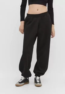 Stradivarius Spodnie jogger boyfriend z dresowej dzianiny  Czarny S - Spodnie damskie - miniaturka - grafika 1