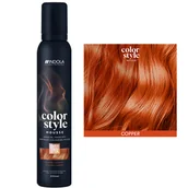 Farby do włosów i szampony koloryzujące - Indola Profession Color Style Mousse, pianka koloryzująca, miedziowy, 200ml - miniaturka - grafika 1