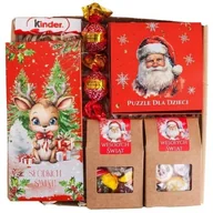 Zestawy upominkowe - Gotowa PACZKA świąteczna dla dziecka z puzzlami i przepysznymi słodkościami - miniaturka - grafika 1