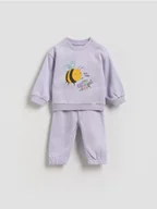 Komplety dla niemowląt - Reserved - Bawełniany komplet z nadrukiem - lawendowy - miniaturka - grafika 1