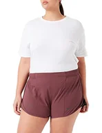 Spodenki damskie - NIKE Damskie szorty Nk Run Dvn Tempo Lx, Ciemne wino/czarne/czarne, XS - miniaturka - grafika 1