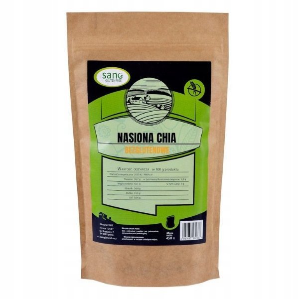 Bezglutenowe nasiona chia 450g Sano Gluten Free