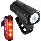 Lampki rowerowe - Zestaw lampek rowerowych SIGMA Buster 400 SET W Blaze Flash - miniaturka - grafika 1