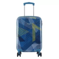 Walizki - Walizka podróżna z ABS-u 20" - niebieska nadruk Semi Line - miniaturka - grafika 1