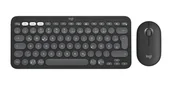 Zestawy myszka + klawiatura - Logitech 920-012203 klawiatura Dołączona myszka Uniwersalne RF Wireless + Bluetooth QWERTZ Niemiecki Grafitowy 920-012203 - miniaturka - grafika 1