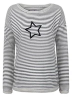 Bluzki damskie - Damska bluzka z długim rękawem szara Bellybutton Maternity, r.XL - miniaturka - grafika 1