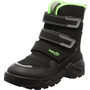 Superfit Snow Max śniegowce chłopięce, Czarno-zielony 000, 24 EU Schmal - Śniegowce damskie - miniaturka - grafika 1
