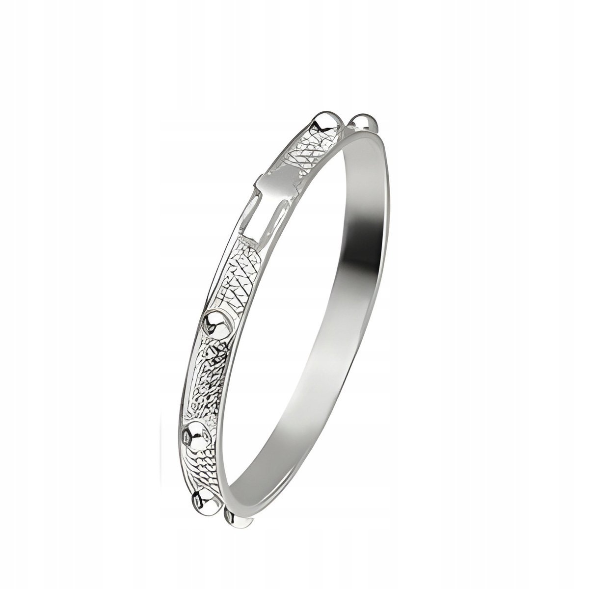 Obrączka RÓŻANIEC srebrna pr. 925 Pierścionek Różaniec Wąski r. 14