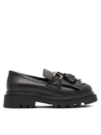 Półbuty damskie - Badura Loafersy 22SS24 Czarny - miniaturka - grafika 1