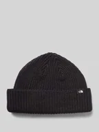 Czapki męskie - Czapka z dzianiny z szerokim brzegiem i detalem z logo - miniaturka - grafika 1