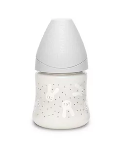 Suavinex Butelka szklana Królik szary 120ml o wolnym przepływie | Hygge Baby sauvinex-306644 - Butelki dla niemowląt - miniaturka - grafika 1