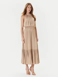 Morgan Sukienka koktajlowa 222-RAMAGE Beżowy Regular Fit - Sukienki - miniaturka - grafika 1