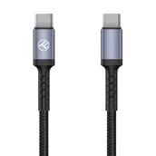 Kable USB - Tellur Data Cable Type-C To Type-C, 3A, Pd60W, 2M, Nylon, Black - miniaturka - grafika 1