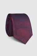 Moda i Uroda OUTLET - Czerwony krawat w motyw florystyczny 00079B50FLA - miniaturka - grafika 1
