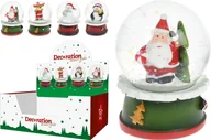 Ozdoby bożonarodzeniowe - Kula wodna z figurką świąteczną 4,5xh6 cm - miniaturka - grafika 1