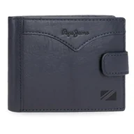 Portfele - Pepe Jeans Kurtka Poziomy portfel z zapięciem na kliknięcie niebieski 11x8,5x1 cm Skóra by Joumma Bags, Niebieski, Talla única, Portfel poziomy z zapięciem na klik - miniaturka - grafika 1