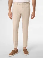 Spodnie męskie - Finshley & Harding London Spodnie - Hoxdon Mężczyźni Slim Fit beżowy w kratkę, 46 - miniaturka - grafika 1