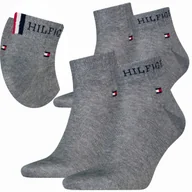 Skarpetki męskie - TOMMY HILFIGER SKARPETY MĘSKIE STOPKI 39-42 szary - miniaturka - grafika 1