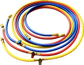 Akcesoria do klimatyzacji i ogrzewania - OPTIMA Zestaw przewodów z zaworami kulowymi 1/4" - 180cm AC.136.013 - miniaturka - grafika 1