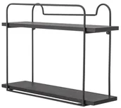 Półki do salonu - Bloomingville Półka Cass czarna 82050798 - miniaturka - grafika 1