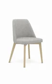 Krzesła - Flavio 1 krzesło tapicerowane szare nogi dąb artisan - miniaturka - grafika 1