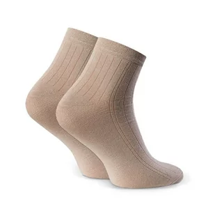 SKARPETY STEVEN 054 SPORT GŁADKIE (kolor beż, rozmiar 41-43) - Skarpetki męskie - miniaturka - grafika 1