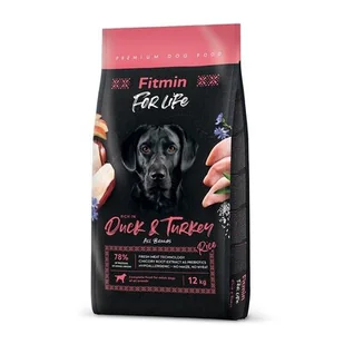 FITMIN dog For Life Duck &amp; Rice 12kg - Sucha karma dla psów - miniaturka - grafika 1