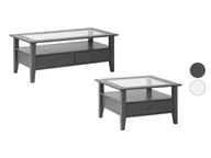 Ławy i stoliki kawowe - Inter Link Stolik kawowy ze szkłem bezpiecznym i szufladami. - miniaturka - grafika 1