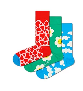 Skarpetki męskie - Happy Socks kolorowe i zabawne skarpetki 3-Pack I Flower U Socks Gift Set rozmiar 36-40 - grafika 1