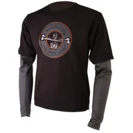 Bluzy sportowe męskie - Męska koszulka Axon Monster długi rękaw Rozmiar: L / Kolor: czarny/szary - miniaturka - grafika 1