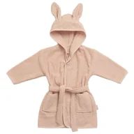 Okrycia kąpielowe dla dzieci - Szlafroczek Kąpielowy Rabbit Z Kapturem 85 X 75 Cm Jollein Frotte Pale Pink - miniaturka - grafika 1