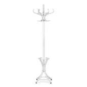 Inne meble biurowe - B2B Partner Wieszak drewniany stojący z uchwytem na parasole, biały 215459 - miniaturka - grafika 1