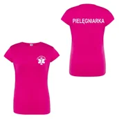 Odzież medyczna - T-shirt -  pielegniarka koszulka medyczna damska fuksja XXL - miniaturka - grafika 1