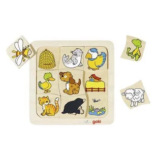 Goki Drewniane puzzle Gdzie mieszkają zwierzątka$168 56881 - Puzzle - miniaturka - grafika 2