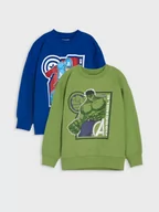 Swetry dla chłopców - Sinsay - Bluzy Marvel 2 pack - brązowy - miniaturka - grafika 1