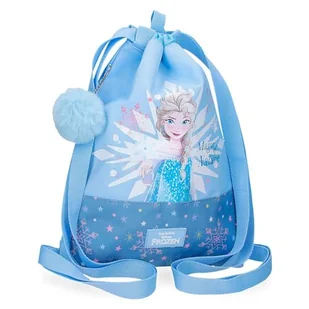 Joumma Bags Disney Frozen Magic Ice plecak dziecięcy, niebieski, wykonany z poliestru, regulowane paski na ramię dla wygodnego przenoszenia, różne przegrody, z brelokiem z pomponem, niebieski, - Plecaki szkolne i tornistry - miniaturka - grafika 1