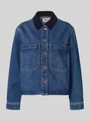 Kurtki damskie - Przeskalowana kurtka dżinsowa z mieszanki bawełny model 'CASSIE' - miniaturka - grafika 1