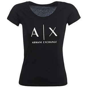 Armani Exchange Koszulka damska z logo Ss - Koszulki i topy damskie - miniaturka - grafika 1