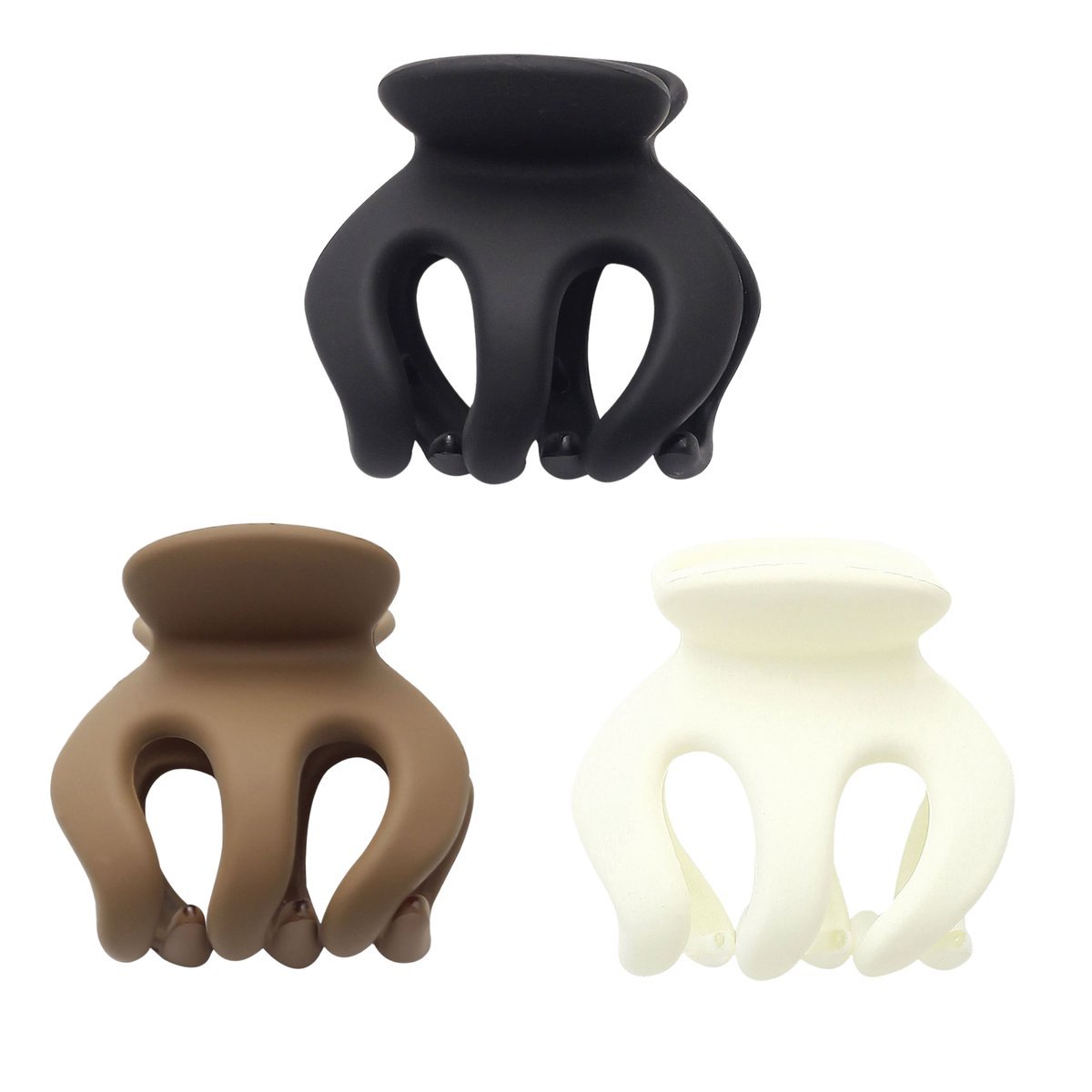 Klamry do Włosów Kolorowe Zestaw 3 Sztuki Żabki Spinki Lekkie i Wytrzymałe