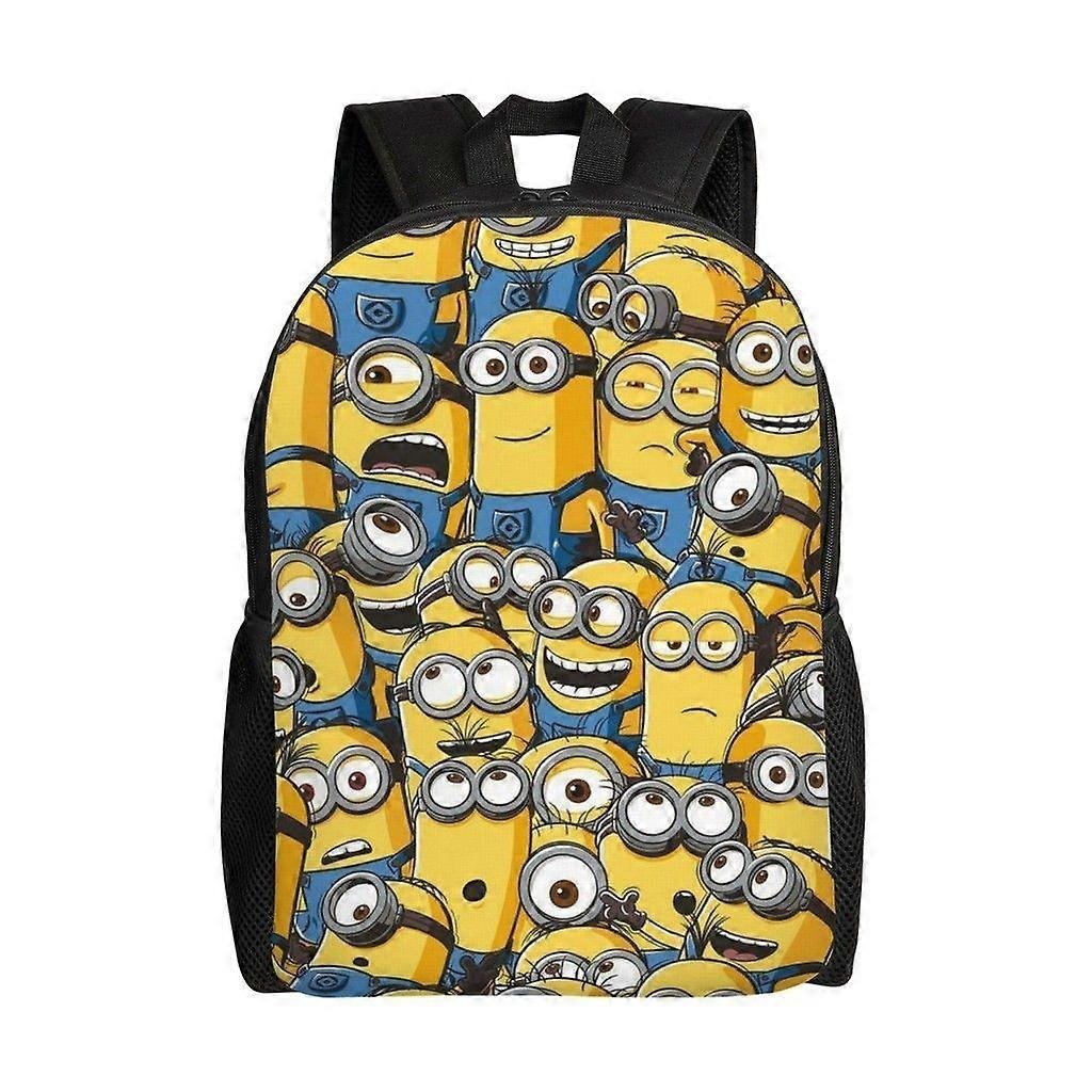 Minionki Wszechstronny plecak Zmywalny plecak szkolny w stylu casual Modna torba na komputer z tkaniny Oxford Unisex-hk2709