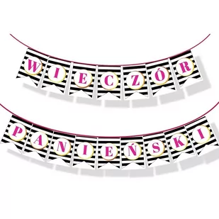 Baner wieczór panieński flowers&stripes, duży format - Wieczór panieński i kawalerski - miniaturka - grafika 1