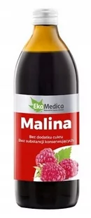 EkaMedica Malina sok 100% 1000 ml - Soki i napoje niegazowane - miniaturka - grafika 1