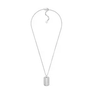 Naszyjniki męskie - Fossil Męski naszyjnik ze stali nierdzewnej z zapięciem na karabińczyk Dog tag, jeden rozmiar, Stal nierdzewna, Bez kamieni szlachetnych - miniaturka - grafika 1