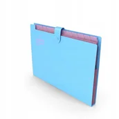 Teczki i skoroszyty - Teczka Na Dokumenty Składana 13 Przegródek Biwuar Niebieski - miniaturka - grafika 1