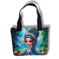 Torebki damskie - Mała torba z nadrukiem wróżki i wodospadu WODOODPORNA POLSKA PRODUKCJA - miniaturka - grafika 1