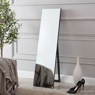 [en.casa] Lustro stojące Barletta 150x35 cm lustro na całej długości prostokątne lustro toaletowe uchylne pochylane czarne - Lustra - miniaturka - grafika 1