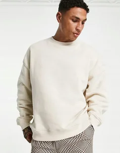 Topman Bluza Beżowa Męska Klasyczna Gładka Xs 1Xmc - Bluzy męskie - miniaturka - grafika 1