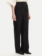 Spodnie damskie - Tommy Hilfiger Spodnie materiałowe WW0WW46823 Czarny Straight Fit - miniaturka - grafika 1