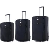 Walizki - Zestaw walizek SEMI LINE T5679-0 Czarny - miniaturka - grafika 1