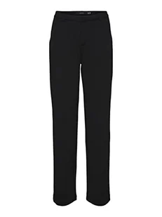 VERO MODA Spodnie damskie z normalnym stanem, czarny, (XS) W / 30L - Spodnie damskie - miniaturka - grafika 1